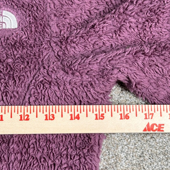 The North Face Girls Purple Suave OSO HiPile Fleece Zip Hoodie Jacket Size S 7/8 - Picture 8 of 16